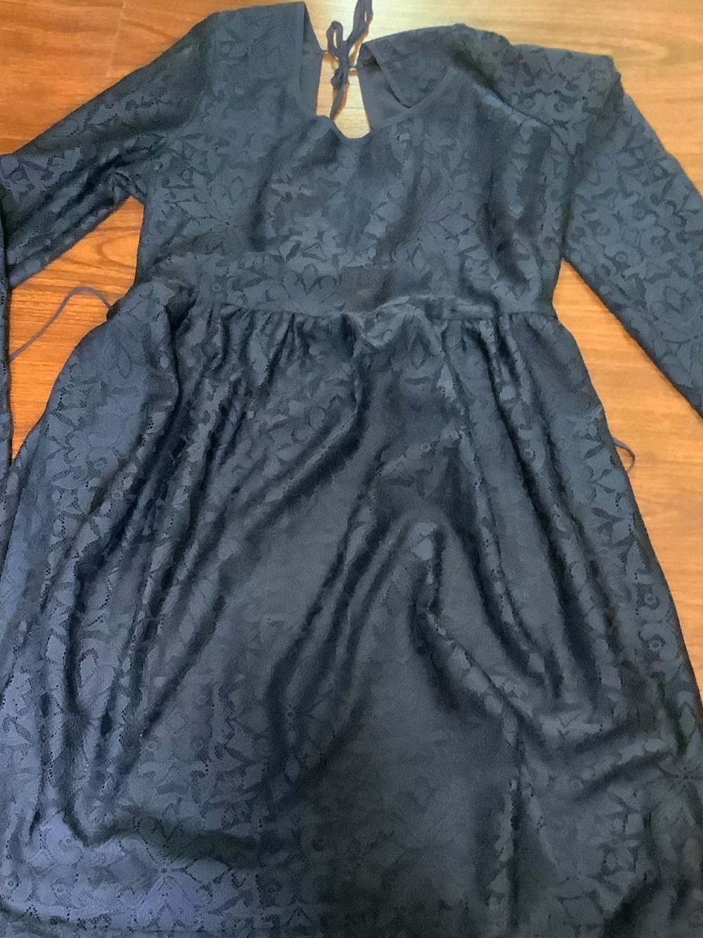 Xhilaration Navy Floral Lace Mini Dress
